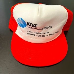 AT&T Mesh Snapback Vintage Trucker Hat NWOT